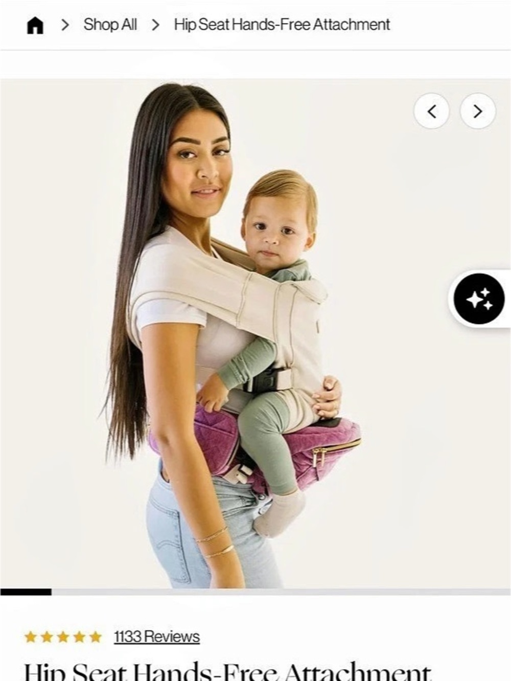 Tushbaby Hip Carrier in Pink & Purple Brand new never used